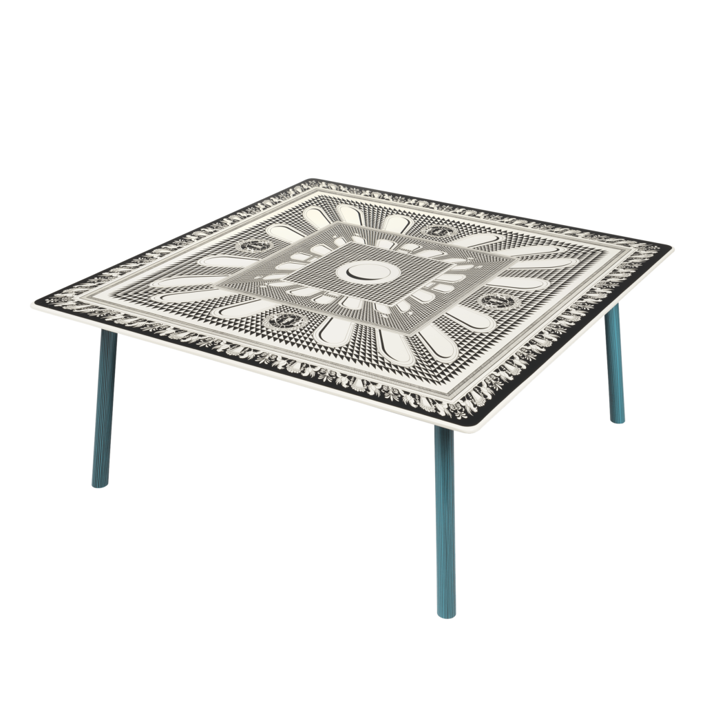 Tavolo quadrato grande Facciata Quattrocentesca • Fornasetti