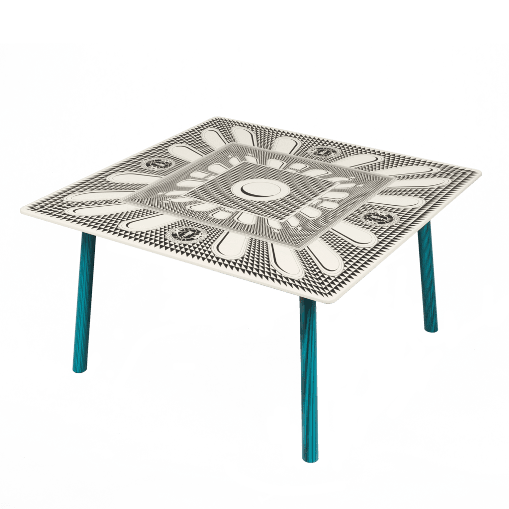 Tavolo quadrato piccolo Facciata Quattrocentesca • Fornasetti